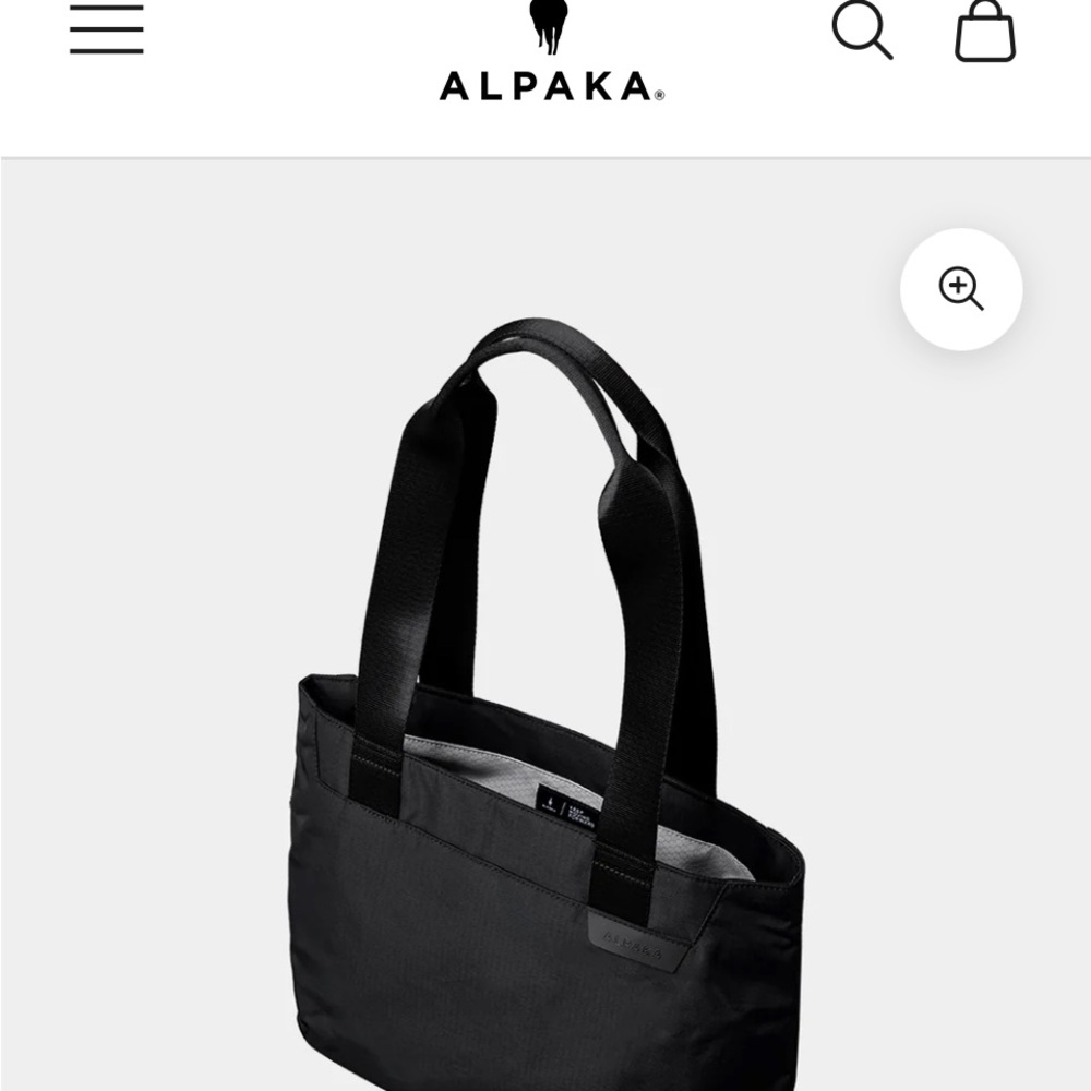 NWT Alpaka Element small Black Tote Bag - A5